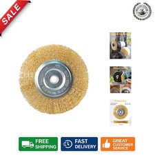 6" Crimped Wire Brush Wheel - Perfect for Rust Removal on Various Metal Types