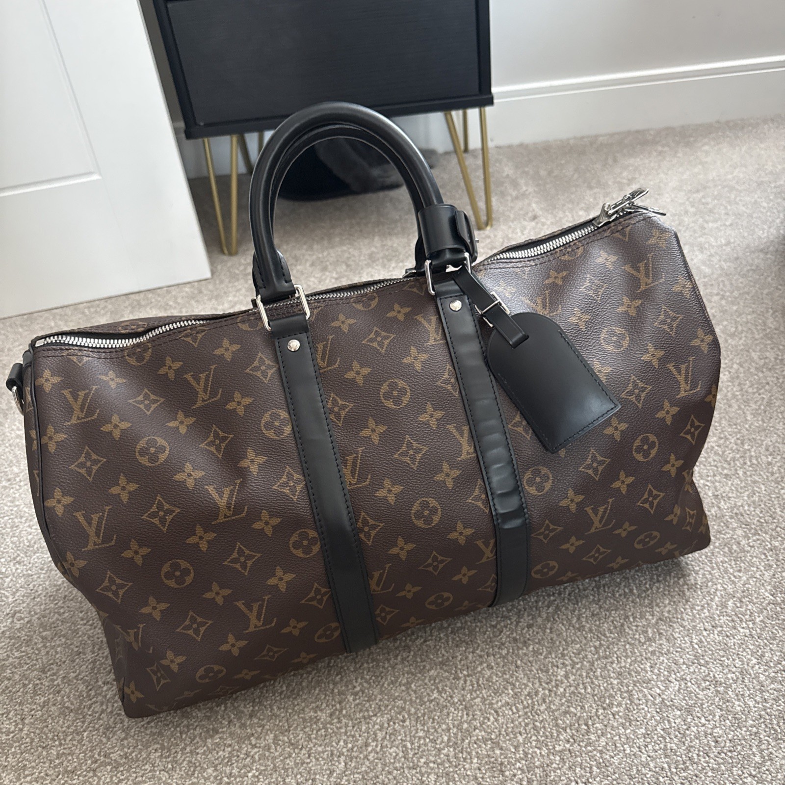 LOUIS VUITTON Keepall Bandoulière 45 Brown Monogram Bag M56711 #OKB2657