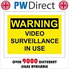 SIGN Warning video surveillance in use camera security monitor film safe CT028F