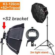 TRIOPO 120cm Foldable Octagon Softbox with 2m stand For Ad200Pro,V100,V1Pro,TT