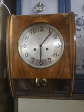Antique Wall Clock By Mauthe Made In Germany With Chime 3 Hammers, Working