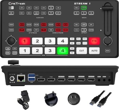 NDI Updatable Live Switcher 4 HDMI AUX PTZ Control