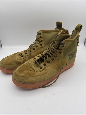 Men s Nike SF Air Force 1 Mid sneakers in the ''Desert Moss'' colorway, Size 12