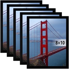 8x10 Picture Frame Wall Hanging Photo Frame, Black, 5 Pack