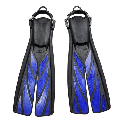 Atomic Aquatics Open Heel Splitfins Size Large Nature's Wing Taiwan Split Fins