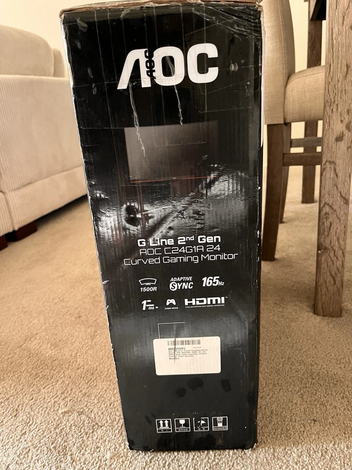 AOC C24G1A 24" 165Hz Curved 1500R Full HD W-LED Frameless Gaming Monitor - Image 4 of 4