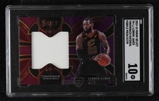 2023-24 Select Throwback Memorabilia Purple Prizm 87/99 LeBron James SGC 10 1mg2