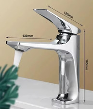 High-End Bathroom Bath High Spout Faucet Hot & Cold Sink Brass Core Faucet anti 