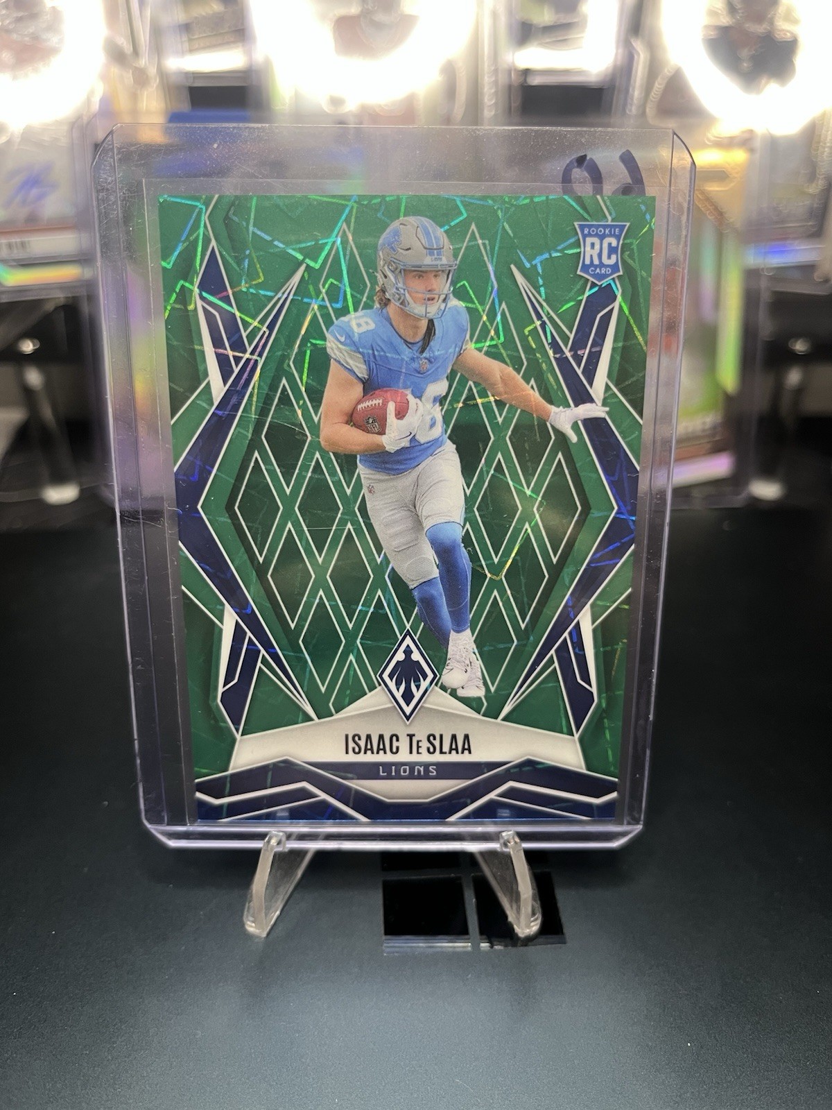 2025 Panini Phoenix - Rookies Isaac Teslaa #189 Green Lazer 49/49 =1/1