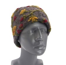 Unikat Mütze Musterwalkstoff Walk gefüttert handgefertigt  kreativ.atelier