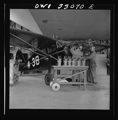 Bar Harbor Maine 1943 Civil Air Patrol Coastal Patrol 20 Plane Engine Repair