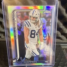 2025 Topps Chrome Tyler Warren Silver Refractor Rookie #346 Indianapolis Colts