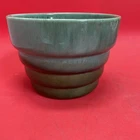Vintage Haeger Pottery Jade  Teal Sage Green Beehive Planter 3789-7