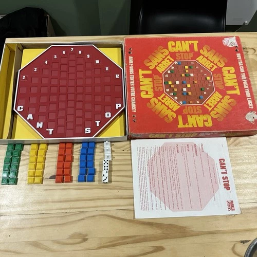 Vintage 1980 Can’t Cant Stop Board Game No. 122 Parker Brothers COMPLETE