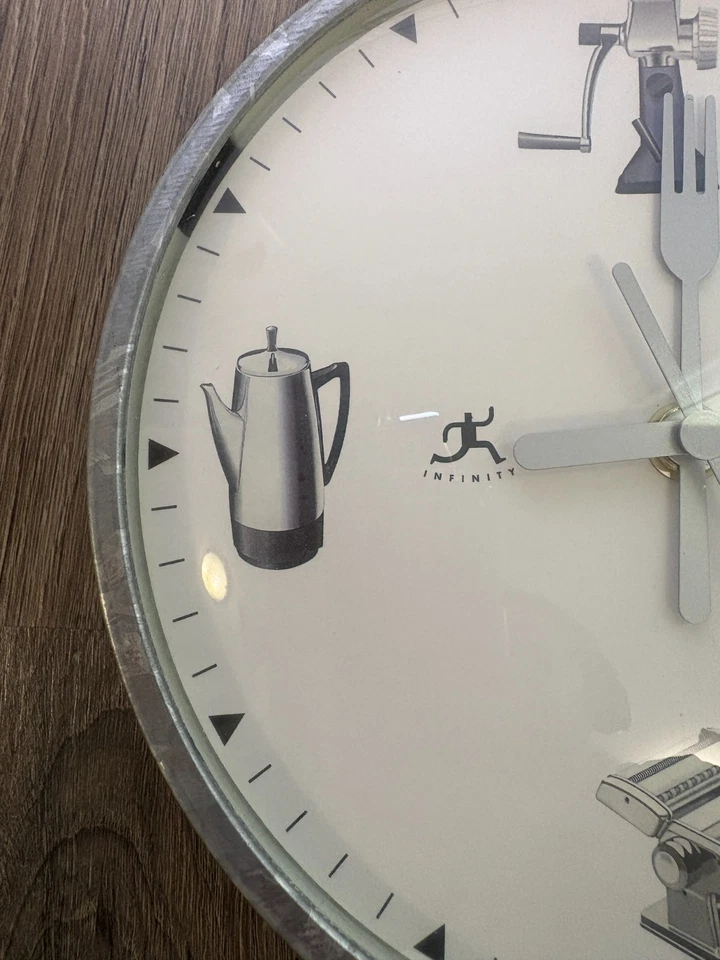 Infinity Instruments Wall Clock – 8" Kitchen Theme Retro Culinary Design – 2002 - Image 2 of 4