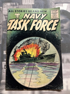 #ad Navy Task Force 6 1955 Rare VG Comic Book B23SL $21.12