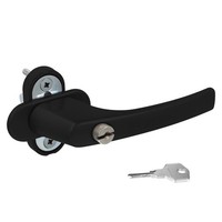 Alu Fenstergriff In Schwarz Ral 9005 AbschließBar - StiftläNge 30Mm