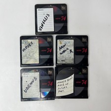 Sony Minidiscs 74min MDW-74 Lot Of 5 Used Recordable Mini Discs MDW74