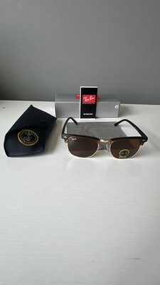 NEW Ray-Ban RB3016 Clubmaster Brown Polarized Sunglasses Men Women