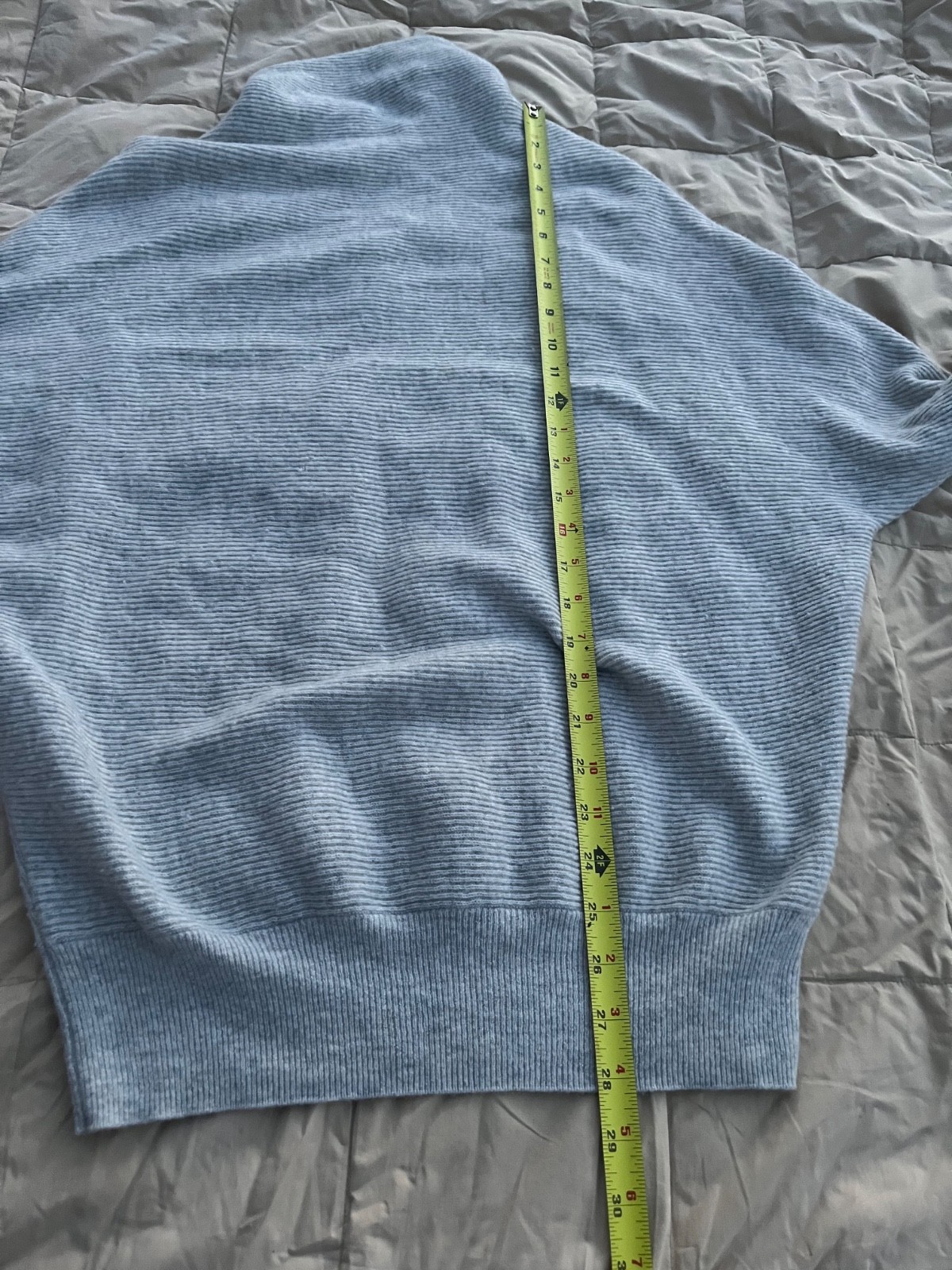 Allsaints Ridley Ribbed Wool Cashmere Sweater in Grey, Size S image 4