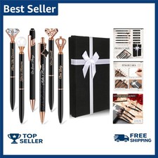 6 Pcs Fancy Pens for Women Crystal Diamond Pen for Journaling Pretty Glitter Bal