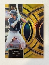 2024 Panini Select Baseball Premier Level Gold SSP /10 Adrian Santana #22 Rays
