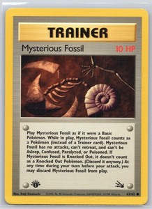 Mysterious Fossil 62/62 Fossil 1st Edition Common Trainer