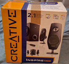 Creative Inspire T3030 2.1 PC Speakers – Working – Original Box - Subwoofer