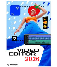 Movavi  Video Editor 2026 Lifetime Edit Video AVI WMV MPEG MPEG4 for Windows