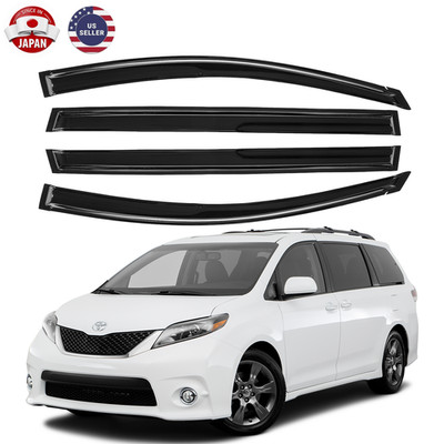 4pc Window Vent Visor Rain Guards Wind Deflector For Toyota Sienna 2004-2010