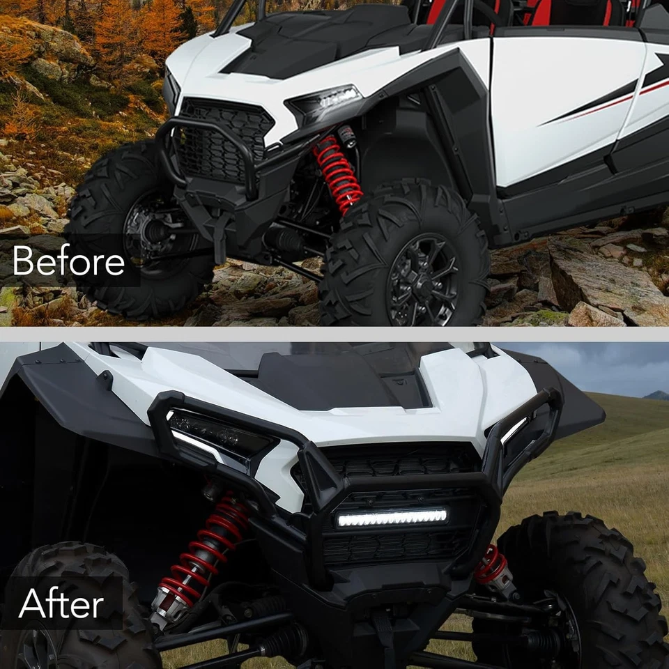 LED Front Mesh Grill with Light Bar for Polaris RZR XP 1000/XP 4 1000 2024+, ... - Image 4 of 4