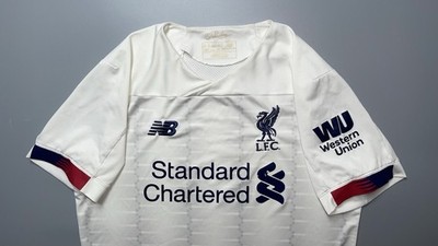 LIVERPOOL NEW BALANCE 2019/2020 SOCCER AWAY JERSEY #4 VIRGIL SIZE