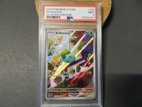 Bulbasaur 143/142 Illustration Rare  Pokemon 2024 Stellar Crown PSA 9 NINE DIGIT