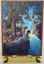159w EDISON MAZDA LAMPS 1931 MAXFIELD PARRISH CALENDAR TOP ART PRINT CUT DISPLAY