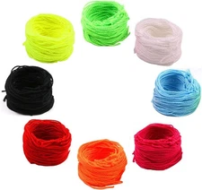 80 Yoyo String (10 Each - Florescent Lime Green, Yellow, Orange,Blue ,Rose ,Red