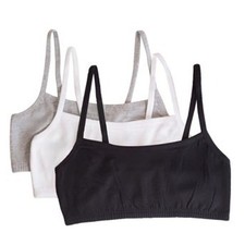 Fruit of the Loom Womens Spaghetti Strap Sport 3-Pack White/Gray/Black Size 34