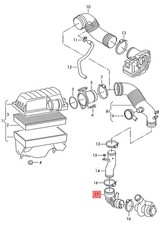 Manguera de admisión genuina VW SEAT Sharan Syncro 4Motion Alhambra 7M6 7M9 7M3129628C