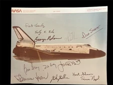 NASA STS-1 SPACE SHUTTLE COLUMBIA 1981 CREW SIGNATURES