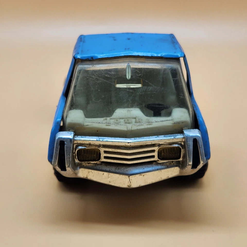 Semirremolque de juguete vintage Tonka azul diecast cabina años 70 80 acero prensado 7" EE. UU. raro Foto 2 de 4