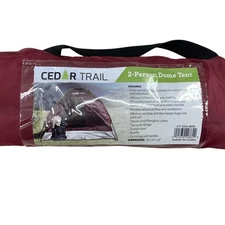 Cedar Trail 2-Person Dome Tent 79" x 47" x 39" D Style Door New w/Carry Bag