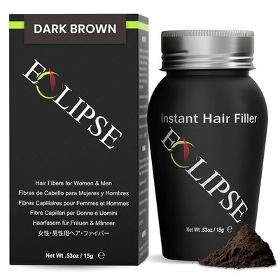 ECLIPSE Hair Fibers Dark Brown for Thinning Women & 15g, 