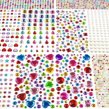3528 PCS Gem Stickers Self Adhesive Rhinestones for Crafts Face Jewels Scrapbook