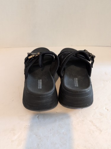 Skechers Damen 8 Schwarz Ultra Go 140117 Max Dämpfung On-The-Go Sandalen Pantoletten - Bild 5 von 7