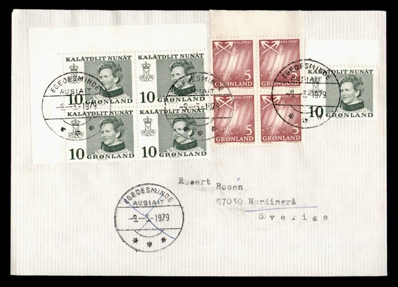 DR WHO 1979 GREENLAND EGEDESMINDE ANTARCTIC TO SWEDEN R82379