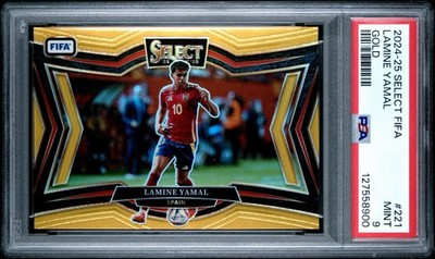2024 Panini Select Lamine Yamal Gold Prizm Field Level /10 PSA 9 Highest Grade