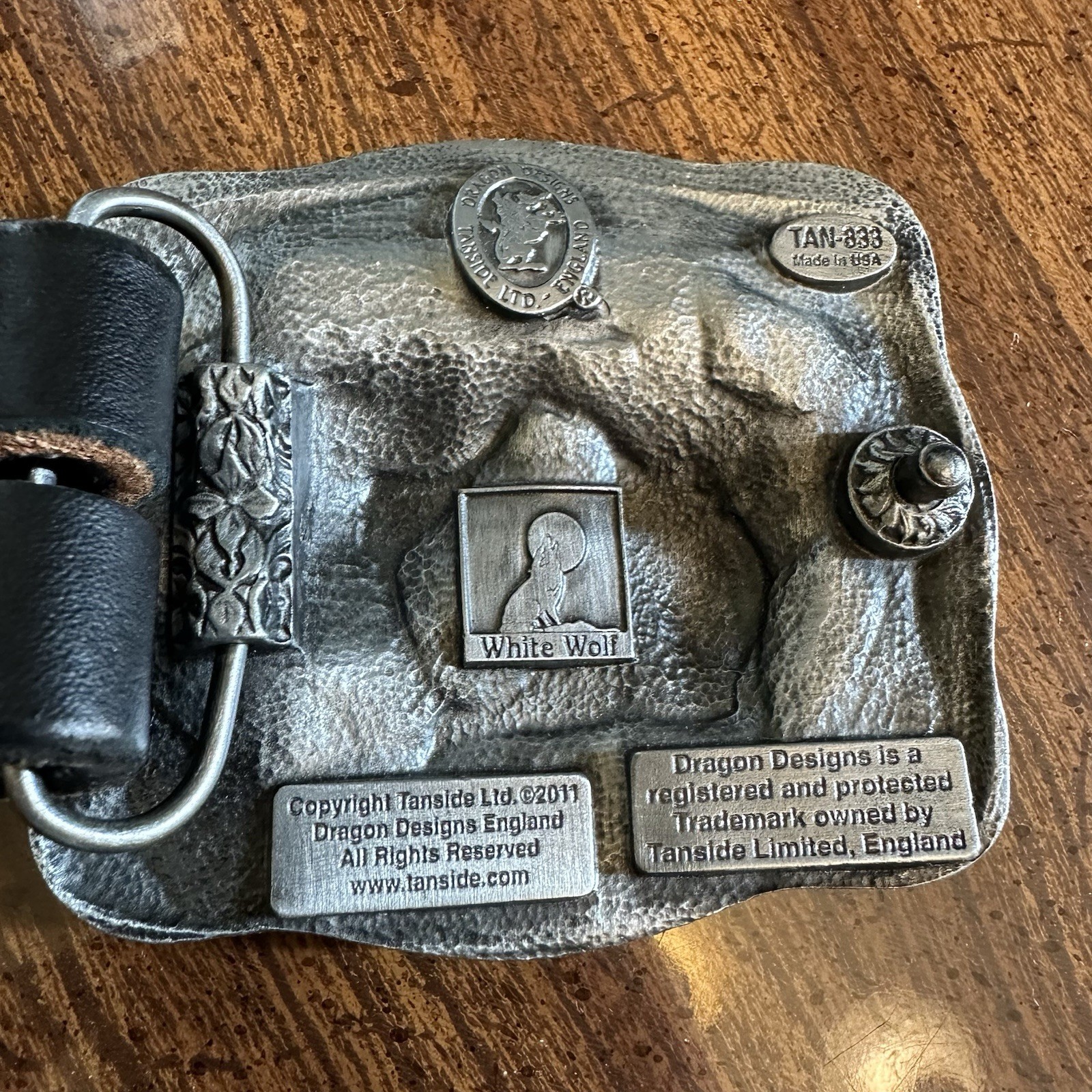 Carters Boots Repair Leather Belt Wolf Western Buckle - Made in USA - Men's 40