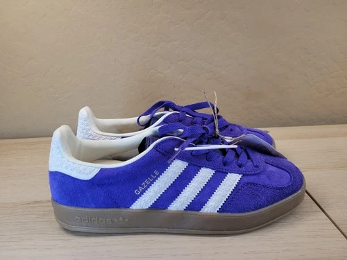 Adidas Gazelle Originals Purple White Shoes Sneakers Mens Size 7 READ