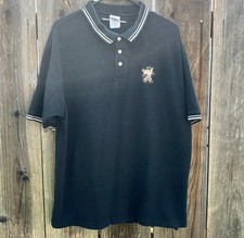 Vintage 90s Looney Tunes Mens XL Faded Tazmanian Devil Golf Polo Shirt Black