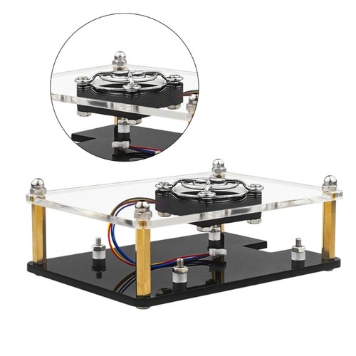 Acrylic Case Protective Housing Cooling Fan Heatsinks for Pi 5 Board - Afbeelding 6 van 10