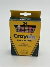 Vintage 1987 CRAYOLA CRAYONS Box of 24 UNUSED Some Discontinued Colors
